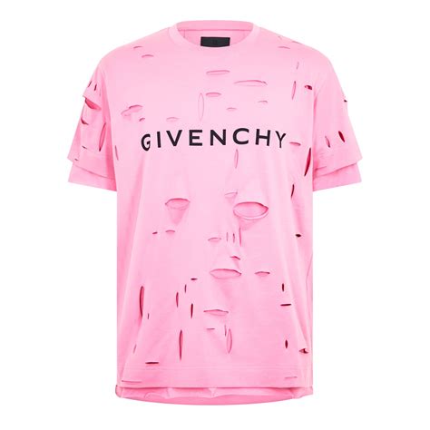 givenchy tshirt floral print|givenchy distressed t shirt.